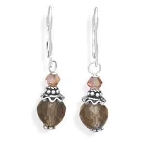  White Shell and Marcasite Earrings Jewelry