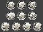 Decade of Proof Roosevelt Dimes 1980 1989 (10 Coins)