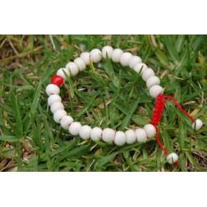  White Yak Bone Wrist Mala/ Bracelet for Meditation 