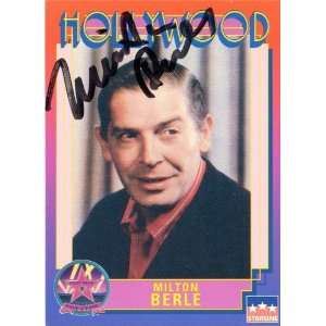 Milton Berle Autographed/Hand Signed 1991 Hollywood Card  