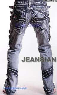 I4S Jeanus Designer Mens Jeans Denim Pants Low Rise W29 W36 ~USA 