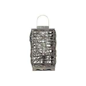 Urban Trends 92001 / 92008 20.5 Rattan Lantern in Wooden Finish Color 