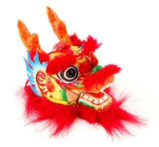 DRAGON HEAD ORNAMENT RED Chinese New Year Zodiac Asian  