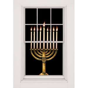  Lets Party By Wow Windows Menorah Window Poster 