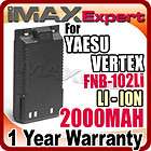 2000mAh FNB 102LI Battery for YAESU VERTEX VX 8R VX 8E VX 8DR VX 8DE 
