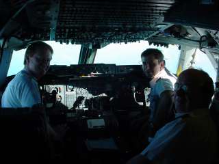 Captain Dan Jacobs and crew, B747, somewhere over the Atlantic ocean