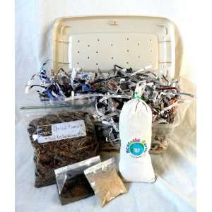  Complete Full Worm Composting Kit Includes Live Red Worms 