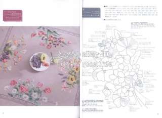 Totsuka Embroidery 134 Japanese Floral Needlework Table Cloth Pattern 