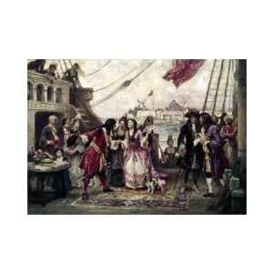 William Kidd In New York Harbor by Jean leon gerome Ferris. Size 15.97 