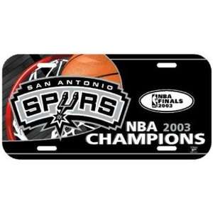  San Antonio Spurs 2003 World Champs License Plate Sports 