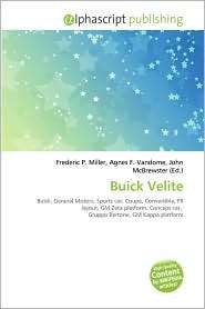 Buick Velite, (6130872909), Frederic P. Miller, Textbooks   Barnes 