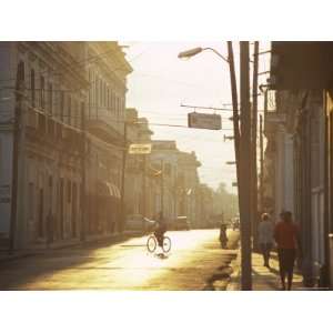 Street Scene at Dawn, Cienfuegos, Cuba, West Indies, Central America 