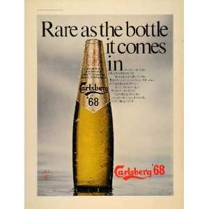  1968 Ad Carlsberg 68 Beer Lager Bottle British English 