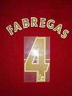 FABREGAS 4 08 09 EPL Nameset Player LEXTRA ARSENAL GOLD