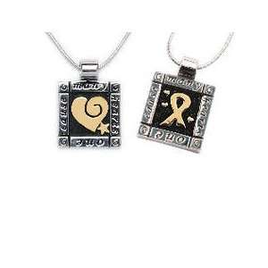 Alexas Angels One Heart Many Causes Heart/Ribbon Reversible Charm 