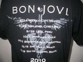 Rare Bon Jovi South American Tour Only 2010 T Shirt Large  