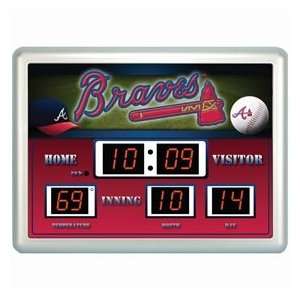  Atlanta Braves Clock   14x19 Scoreboard Sports 