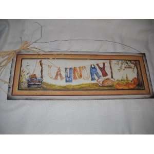 Country Laundry Clothes Line Wooden Wall Art Sign