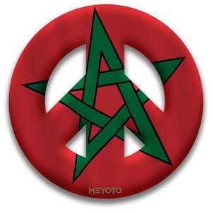  Peace Symbol Removable Vinyl Sticker of Morocco Patio 