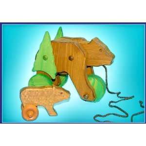  LARK Bandit Bear Wooden Pull Toy Toys & Games