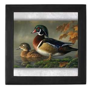  Keepsake Box Black Wood Ducks 