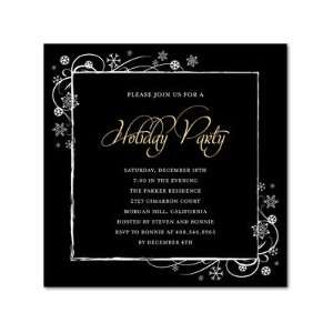  Holiday Party Invitations   Wondrous Snowflakes By Fine 