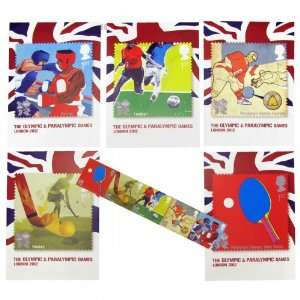  2012 Olympic NBC Mixed Stamp and Postcard Football 