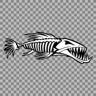 Decal Stickers Fish bones Skull Skeleton Fish Attack helmet fishing 