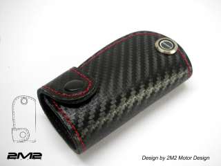2M2 VW Lupo Golf Beetle Scirocco Jetta 3D Carbon Fiber Leather Key Fob 