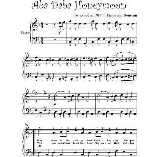 Aba Daba Honeymoon Big Note Piano Sheet Music by Fields and Donovan 