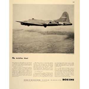  1943 Ad WWII Boeing B 17 Flying Fortress Damaged Bomber 