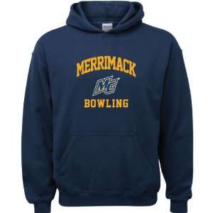  Merrimack Warriors Navy Youth Bowling Arch Hooded 