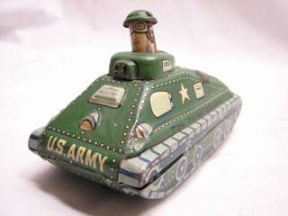   LINE MAR TIN LITHO TOY TANK 7TH CORPS US ARMY JAPAN FRICTION MILITARY