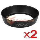 2x EW 60C EW60C Camera Lens Hood for Canon EF S 18 55mm f/3.5 5.6 II 