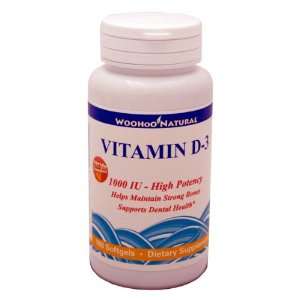  Woohoo Natual Vitamin D 3 1,000 IU 180 Softgels Health 