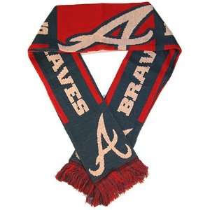 Atlanta Braves Baseball Warm Woven Knit Stripe Team Scarf