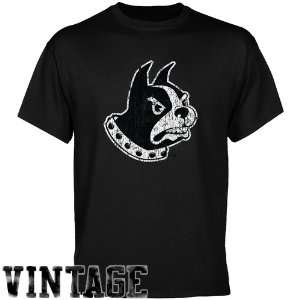  Wofford Terriers Black Distressed Logo Vintage T shirt 
