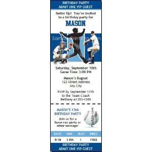  Kansas City Royals Colored Ticket Invitation Sports 