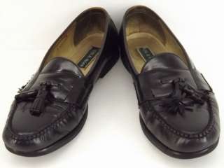 Mens shoes black Cole Haan 12 D loafers tassel leather dress  