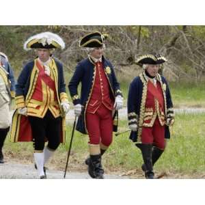 Rochambeau and Other French Officer Reenactors March to the Surrender 