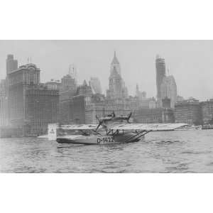  Seaplane Lands at the Battery in New York City   1931 