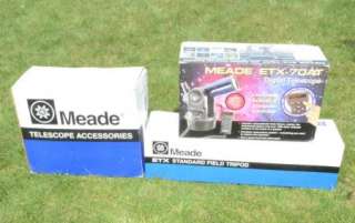 Meade ETX 70AT Telescope w/2 lenes,RT  Angle viewfinder,Tripod,Dew 