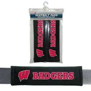 Wisconsin Badgers Velour Seat Belt Pads 