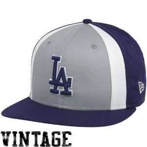 New Era L.A. Dodgers Gray Royal Blue Retro Slice Snap Back Adjustable 