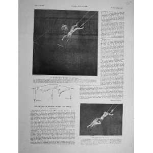    1930 French Print Trapeze Artists Triple Act