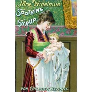  Mrs. Winslows Soothing Syrup 12X18 Art Paper with Black 