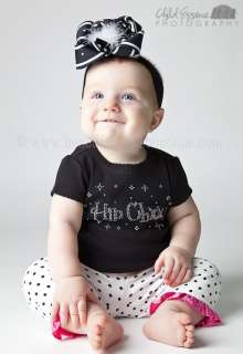 Hip Chick Rhinestone Shirt Infant Baby Toddler Girl  