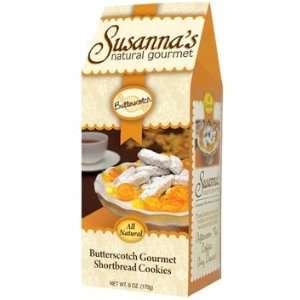 Susannas Natural Gourmet Butterscotch Shortbread Cookies   6 oz 