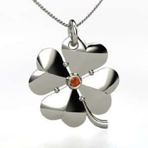   in Love Necklace, Sterling Silver Necklace with Fire Opal Jewelry