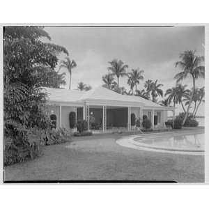   Ocean Blvd., Palm Beach. Pool house wing 1959  Home